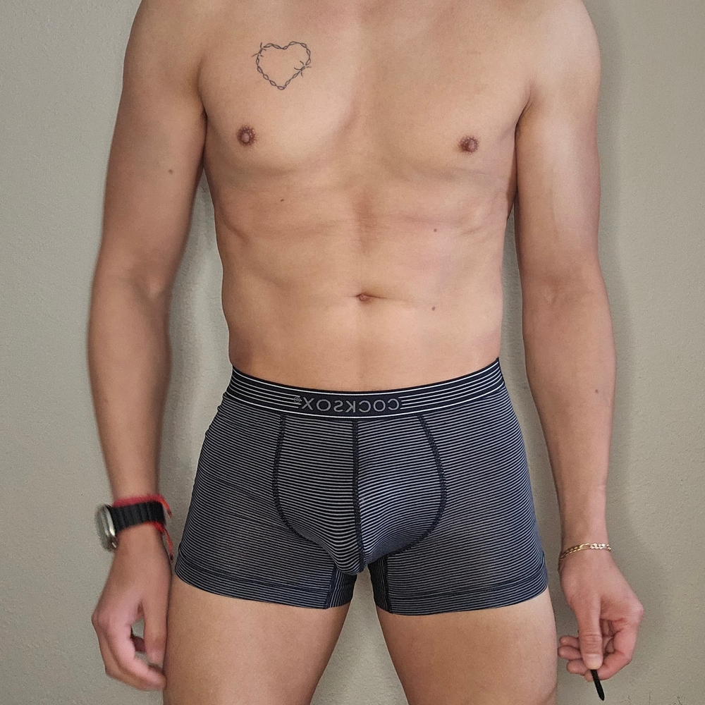 COOKSOX Men's Striped Black Boxer Briefs - Picture 3 of 5
